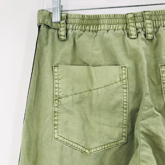 Zadig & Voltaire Pamela Cotton Trouser Pants Stripe Green Size 36 - Picture 6 of 8
